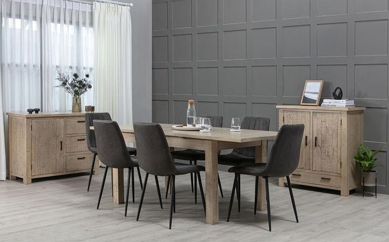 Washed Grey Reclaimed Pine Compact Sideboard