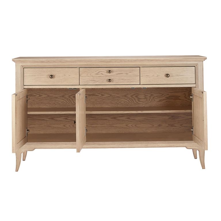 Toulon Large Sideboard - 153cm - 3 Door - Oak