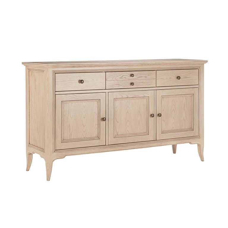 Toulon Large Sideboard - 153cm - 3 Door - Oak