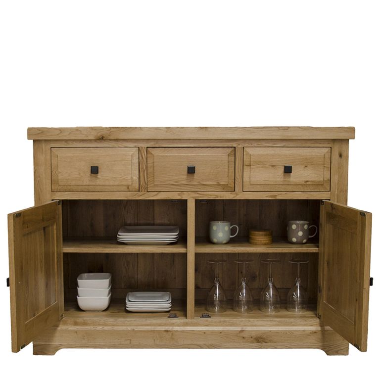 Deluxe Sideboard - 2 Door - Medium - 130cm - Oak