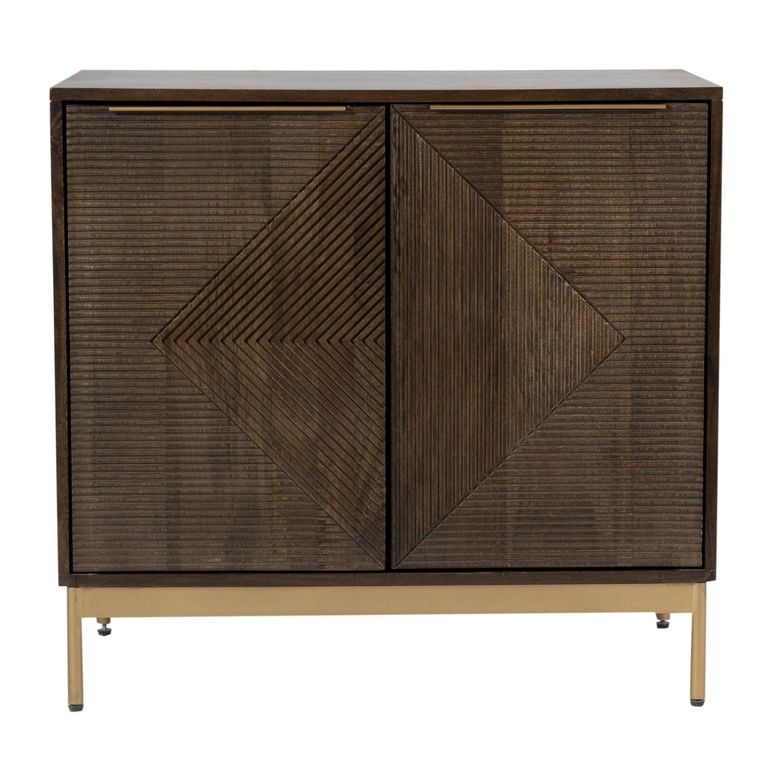 Zaine Walnut 80cm Small Sideboard - 2 Doors