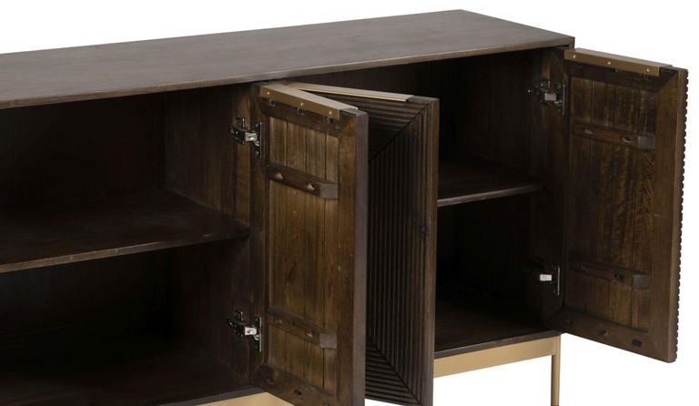 Zaine Walnut Medium 4 Door Sideboard