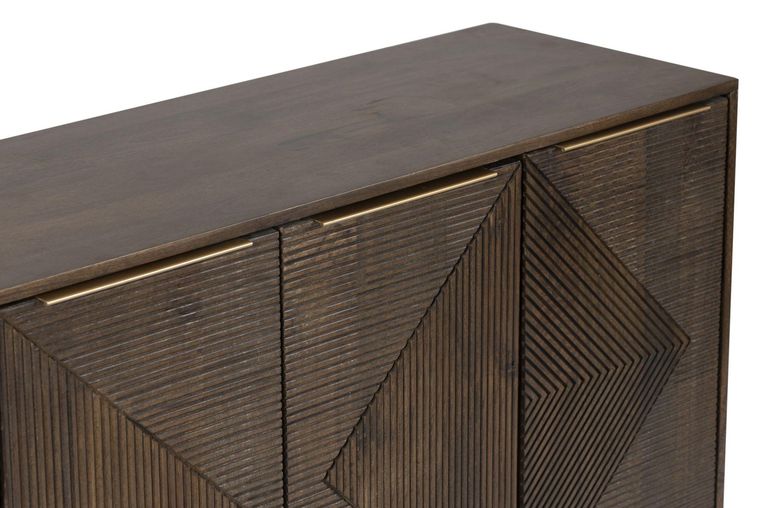 Zaine Walnut Medium 4 Door Sideboard