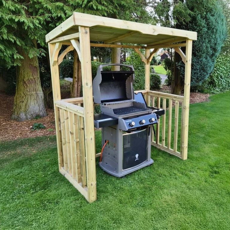 Churnet Valley Emily Redwood Garden Barbecue Shelter