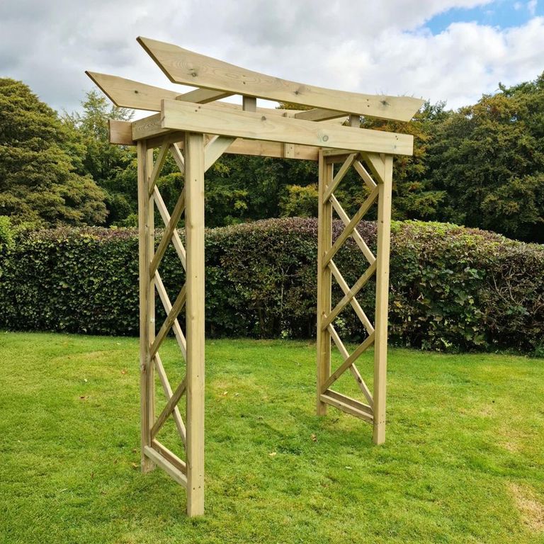 Tokyo Garden Arch - 3ft - Timber Wood