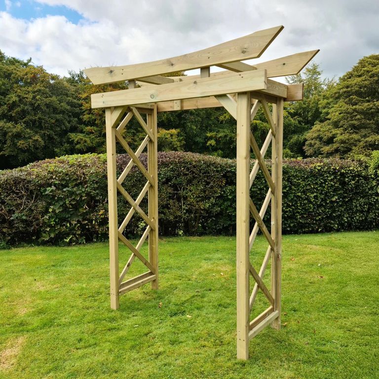 Tokyo Garden Arch - 3ft - Timber Wood