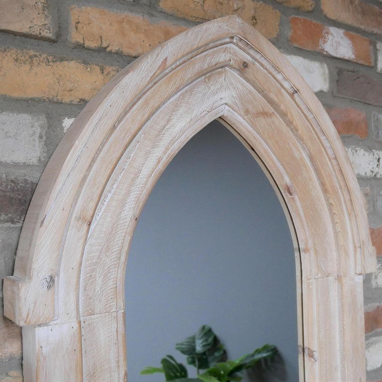 Wall Mirror - Arch - Fir Wood Frame - Large