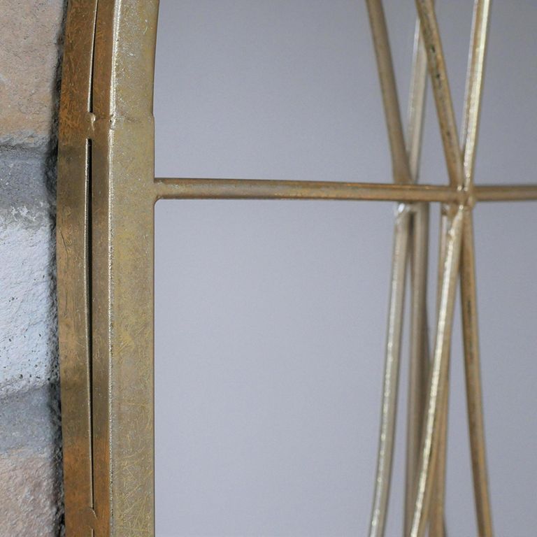 Wall Mirror - Arch - Gold Metal Frame