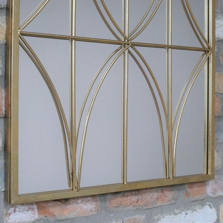 Wall Mirror - Arch - Gold Metal Frame
