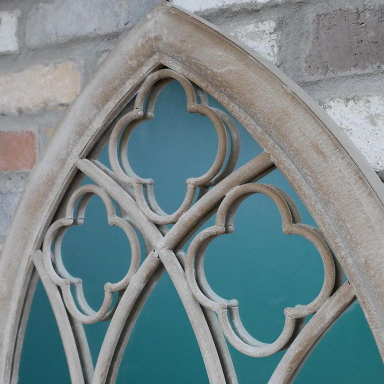 Garden Mirror - Beige Metal - Arch Style