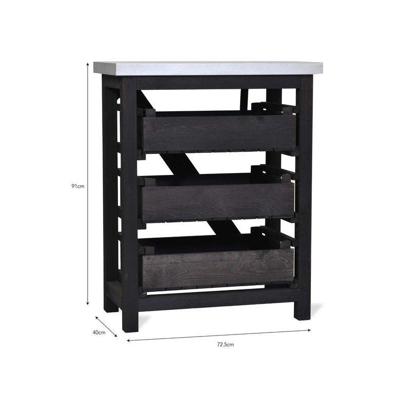 Moreton Outdoor Black Garden Shed Unit