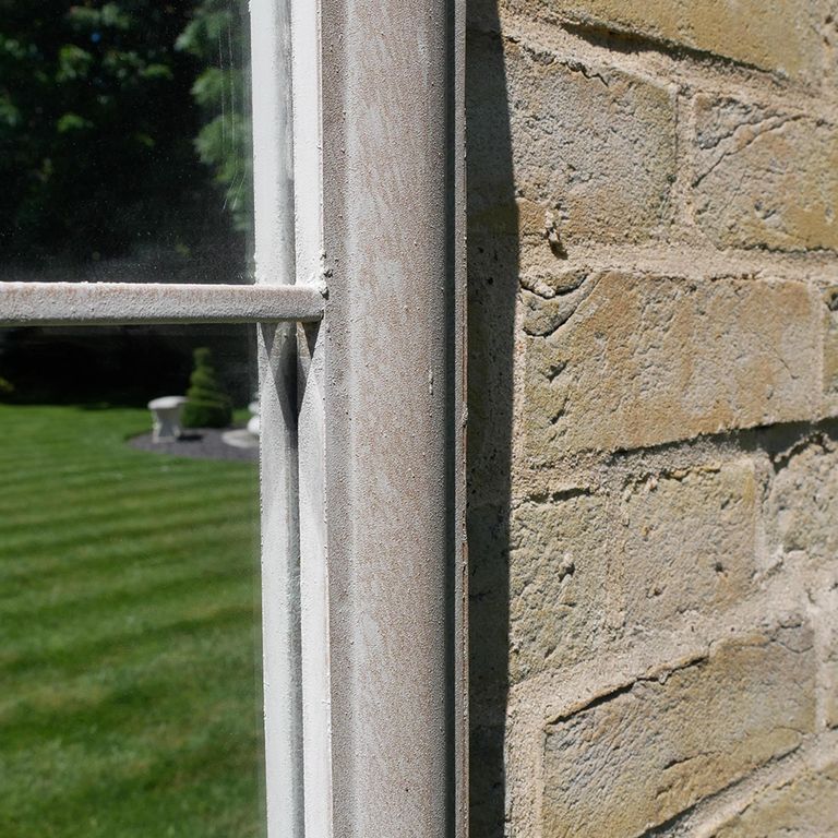 Garden Mirror - White Metal - Garden