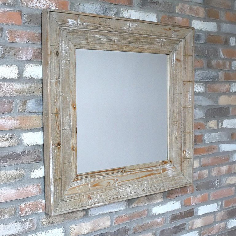 Wall Mirror - Square - Wooden Frame