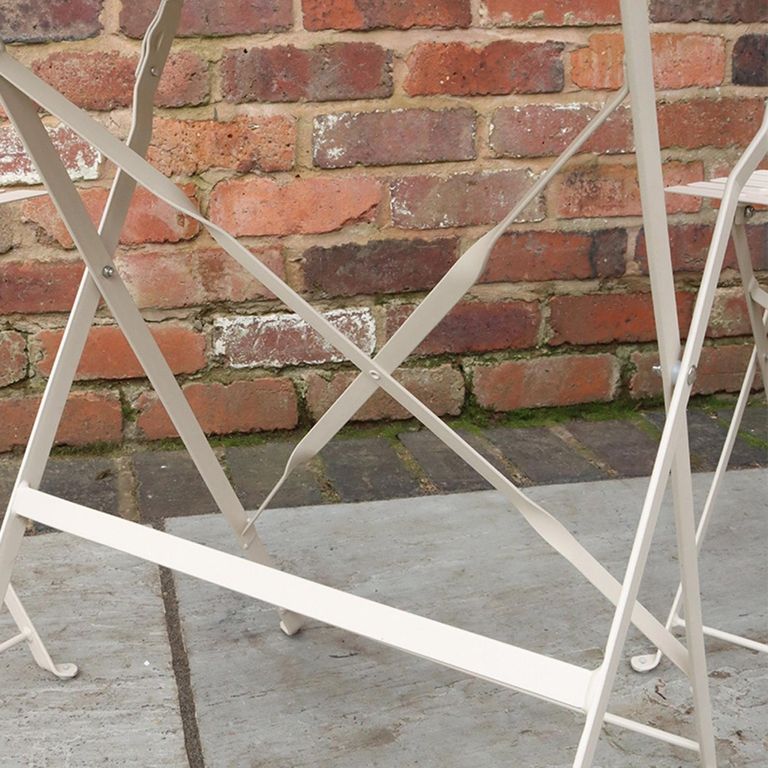 Padstow Bistro Set - 2 Seater - 60cm - Round - Champagne Metal