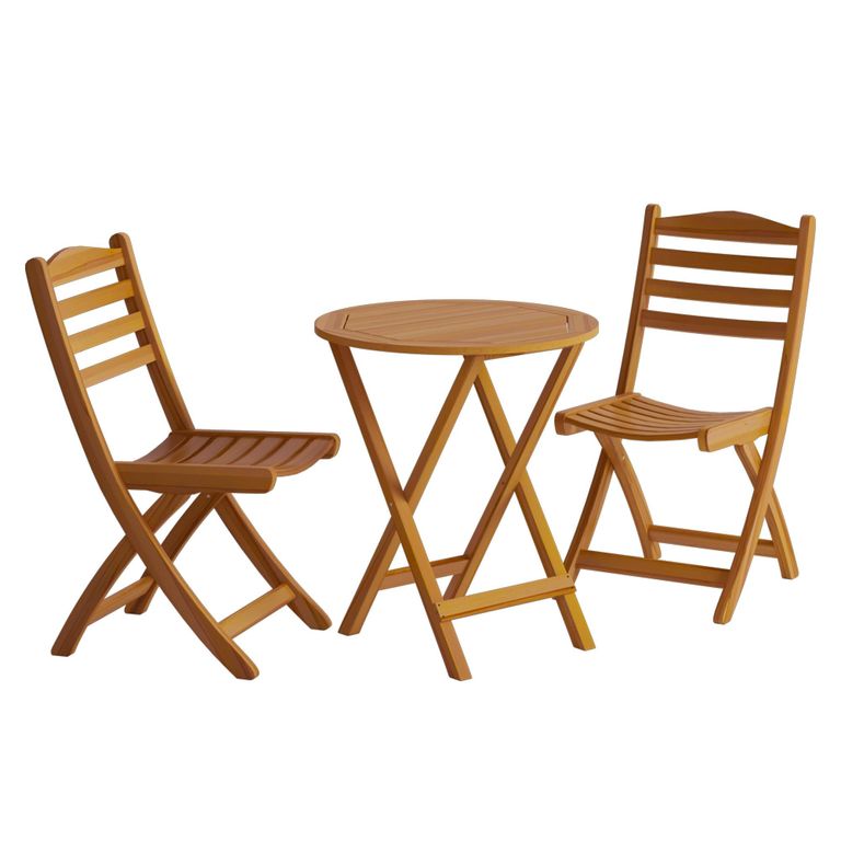 Redcliffe Garden Bistro Set - Folding - Tea For Two - Acacia Wood