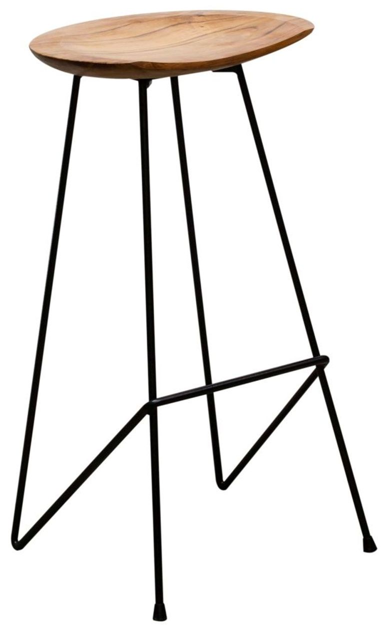 Belfort Set of 2 Teak Wood Counter Stool