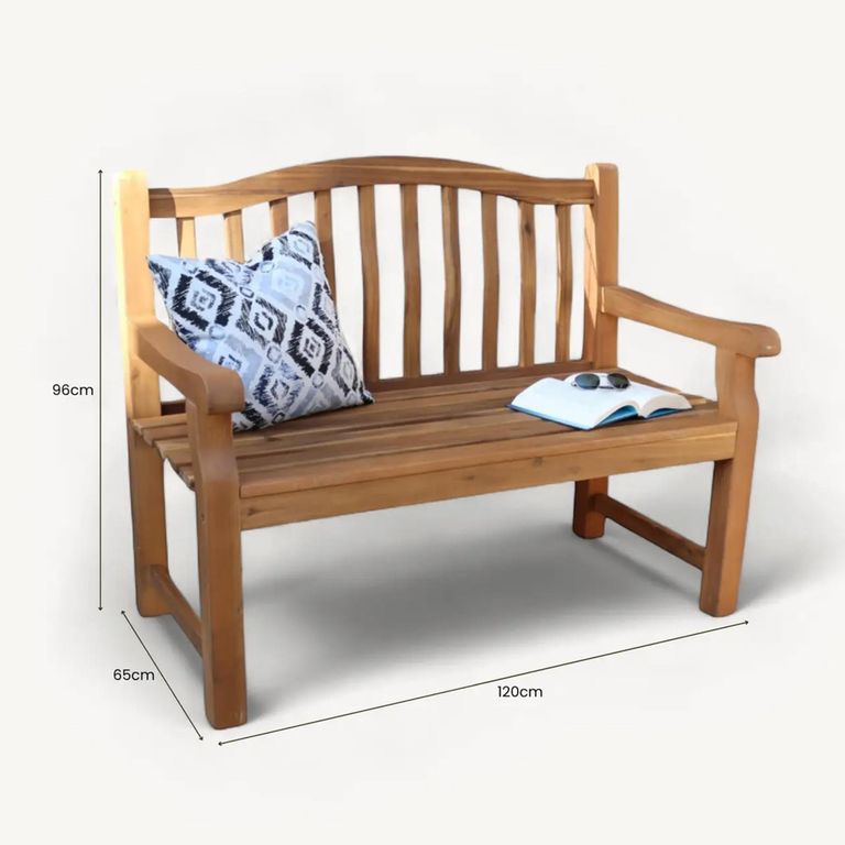 Lytham Garden Bench - 2 Seater - Acacia Wood