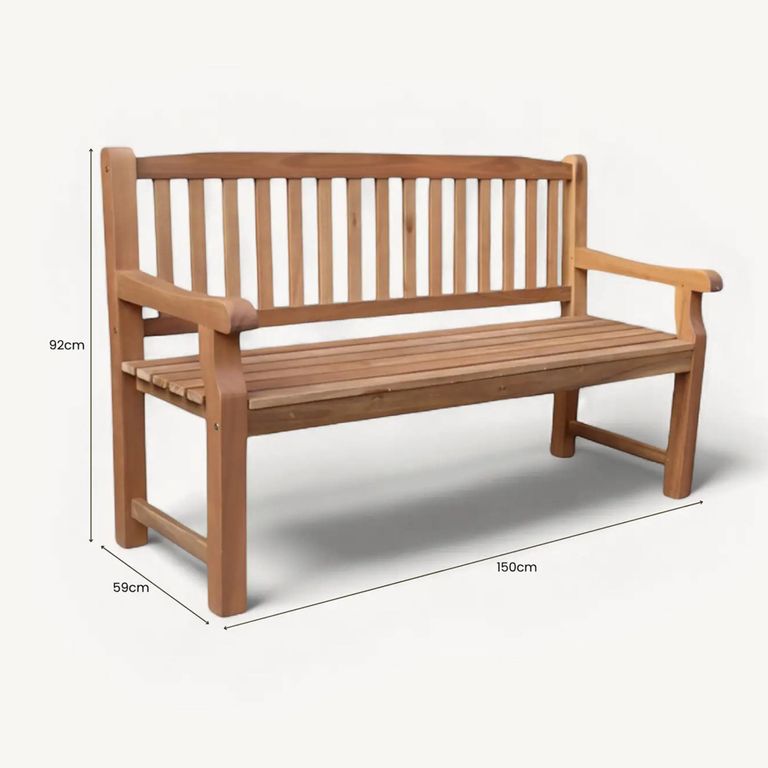 Turnbury Garden Bench - 3 Seater - Acacia Wood