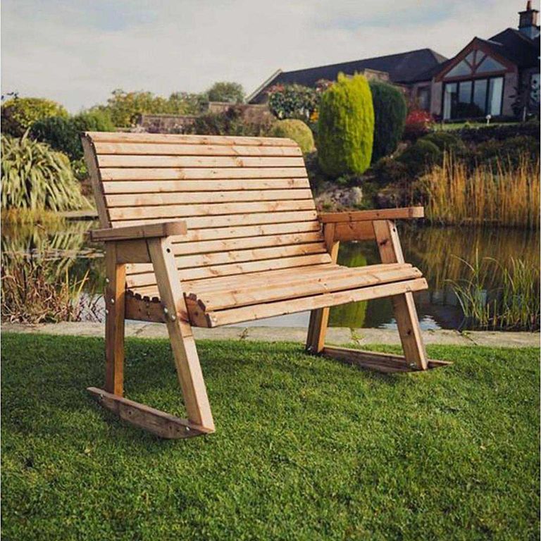 Churnet Valley Redwood Garden Rocking Bench