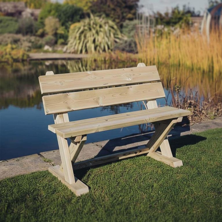 Churnet Valley Ashcome Redwood 2 Seater Garden Bench
