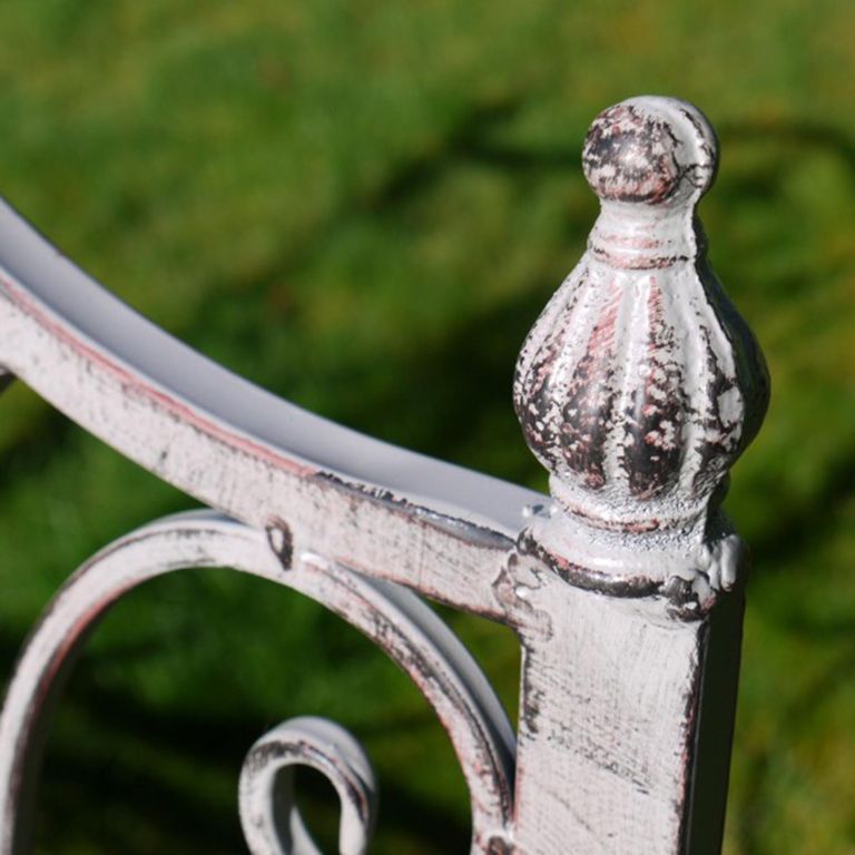 Garden Bench - Antique Grey Metal