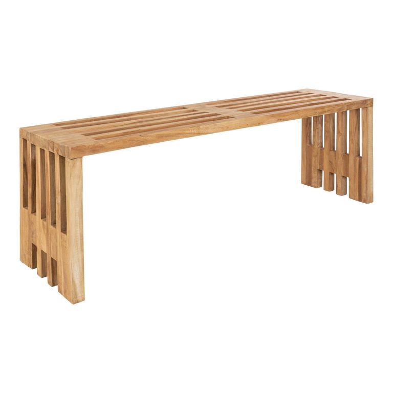 Benidorm Garden Bench - Large - Natural - Teak Wood
