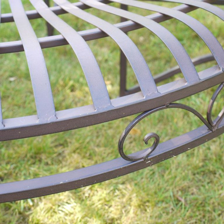 Garden Bench - Black Metal - Tree Style