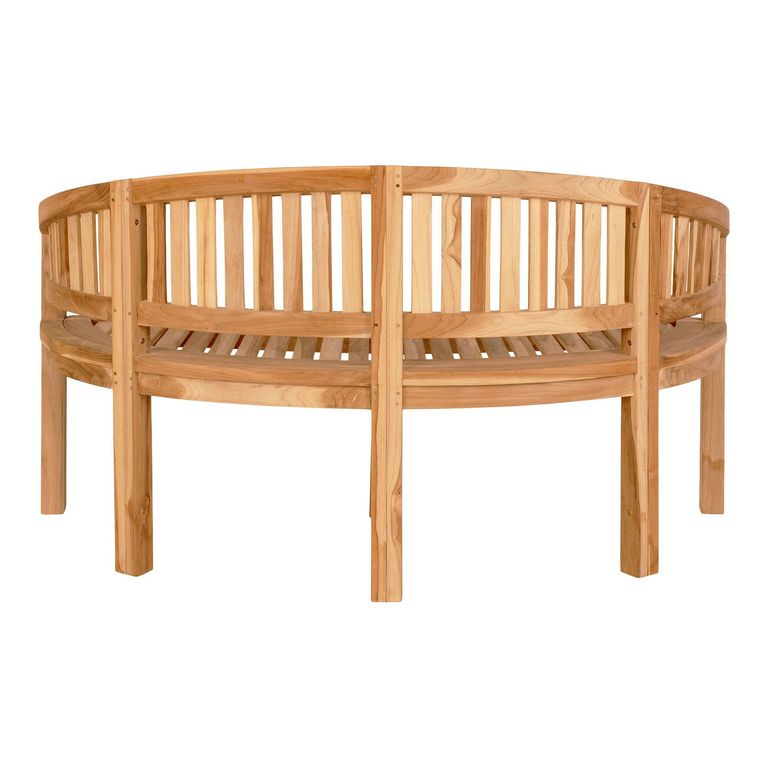 Boca Garden Bench - with Back - Natural - Teak Wood