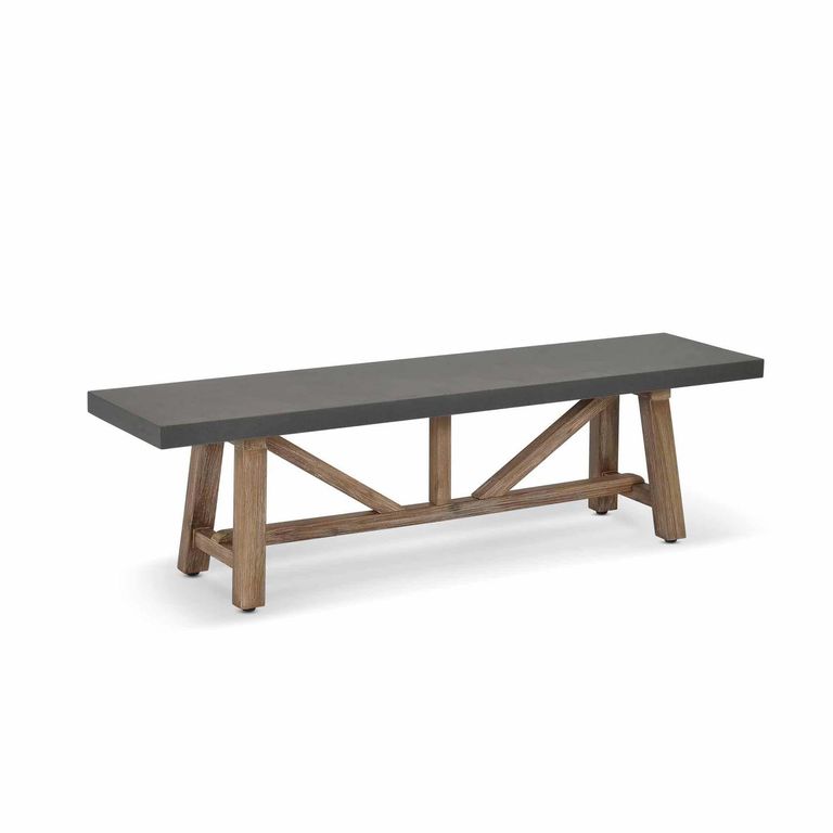 Chilford Outdoor Bench Small Grey Slate