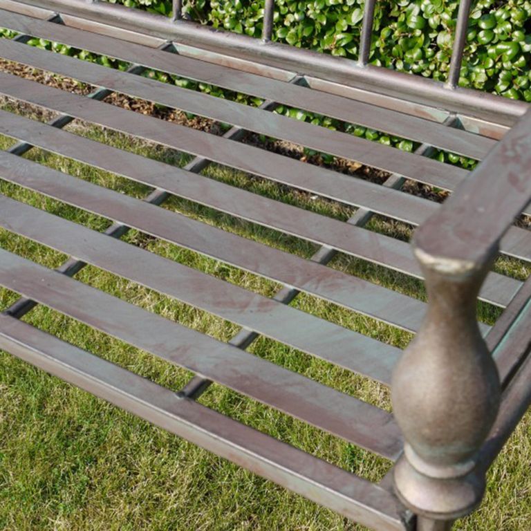 Garden Bench - Grey Metal