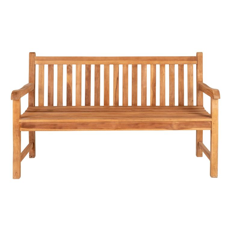 Keota Garden Bench - with Back - Natural - Teak Wood