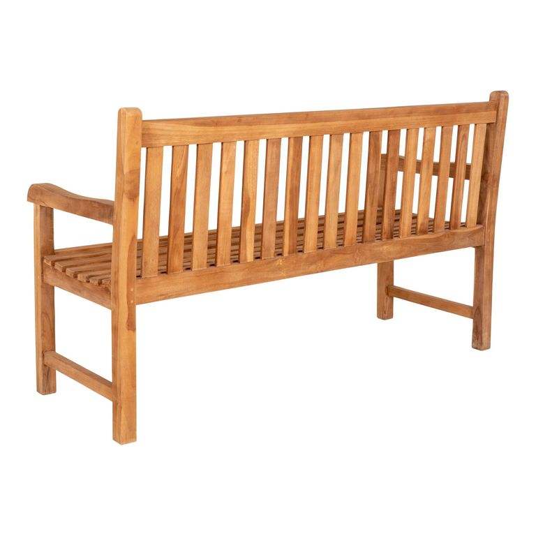 Keota Garden Bench - with Back - Natural - Teak Wood