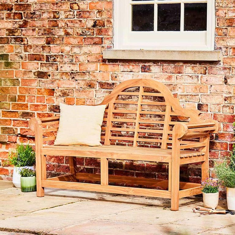 Lutyens Outdoor Teak Bench 3 Seater 165cm