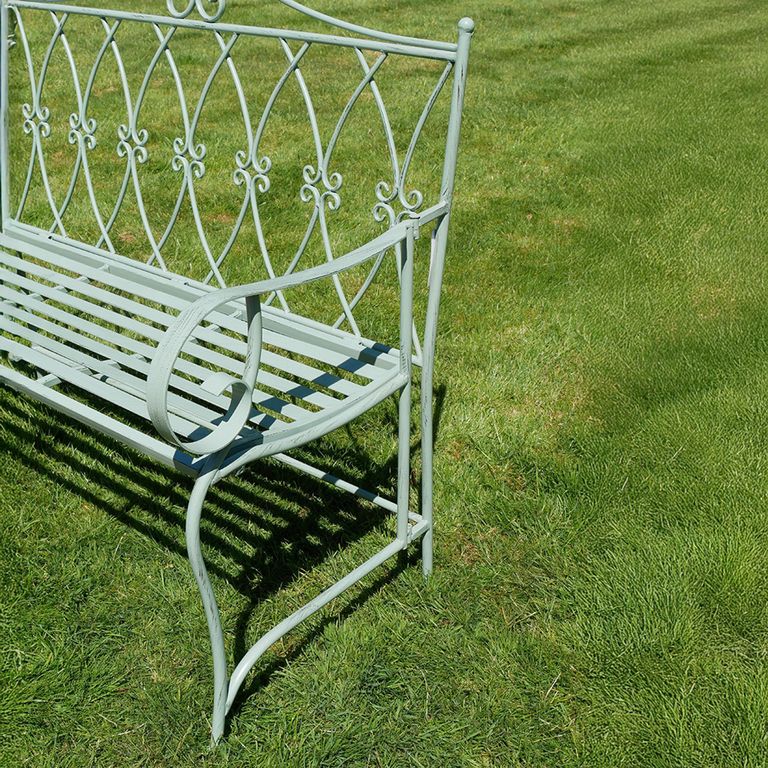 Garden Bench - Pistachio Green Metal