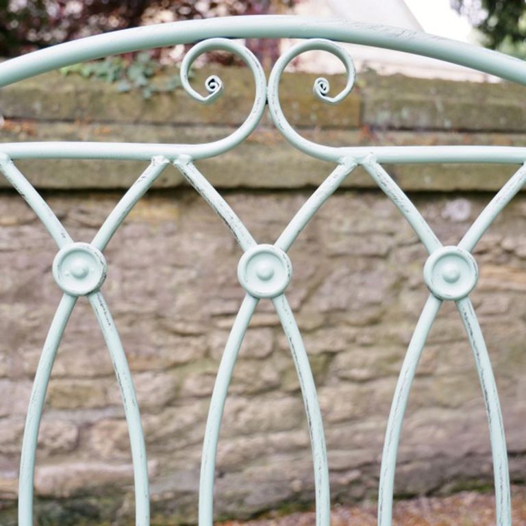 Garden Bench - Pistachio Lovers Green Metal