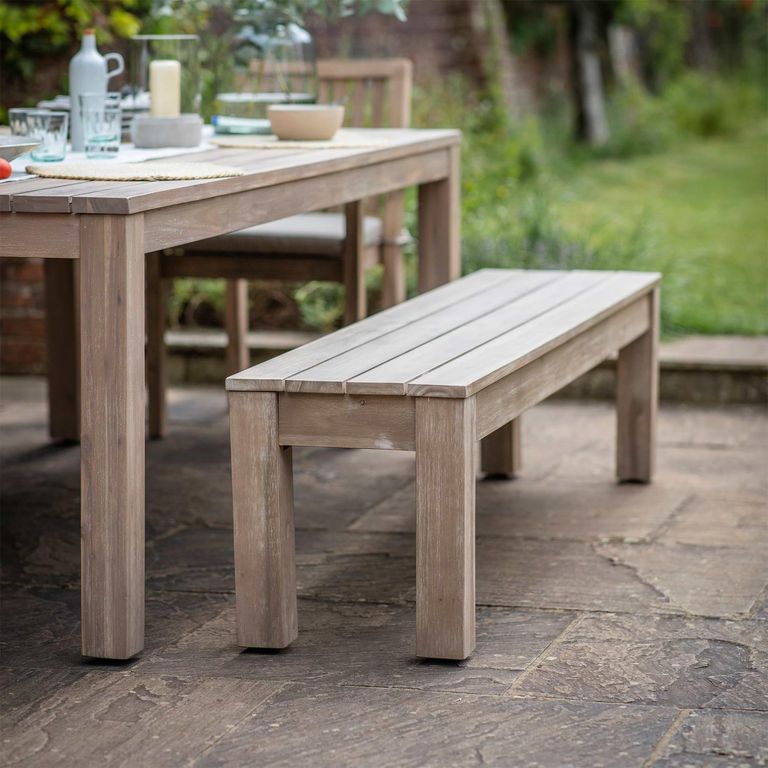 Porthallow Outdoor Bench Natural Acacia Wood