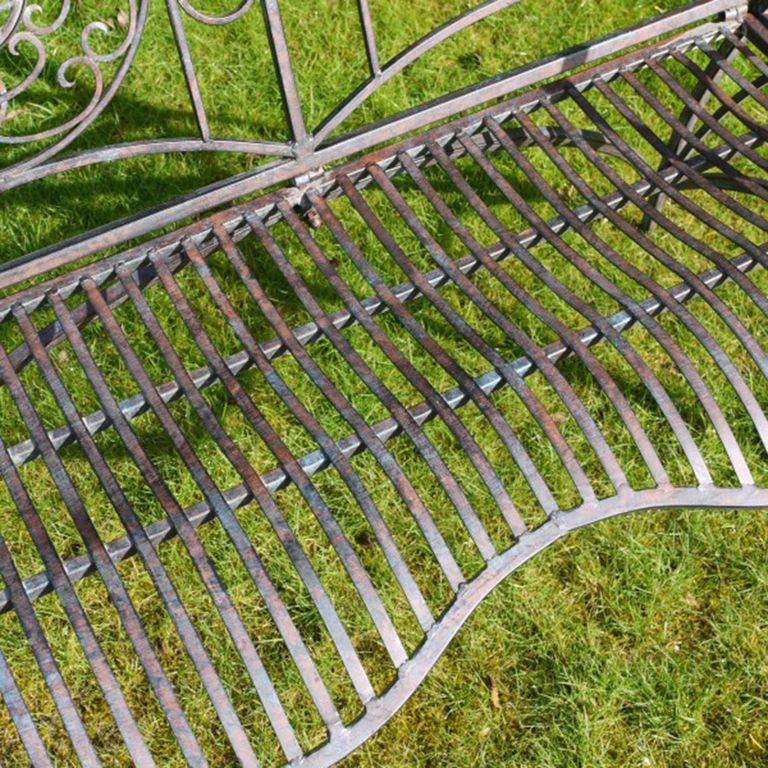 Garden Bench - Rusty Brown Metal