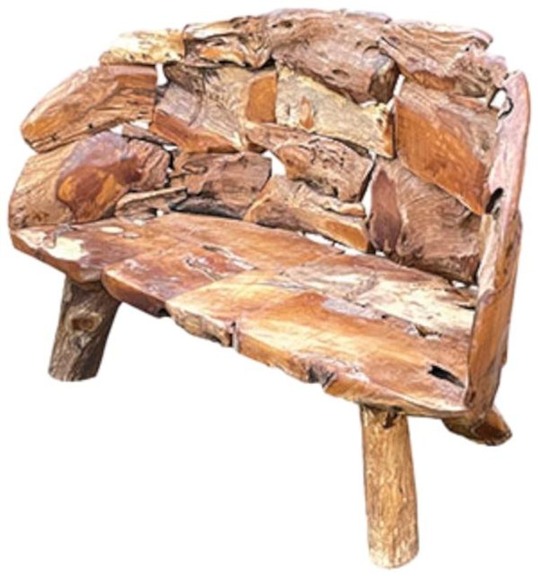 Teak Root Branch Bench - Extra Large - with Back