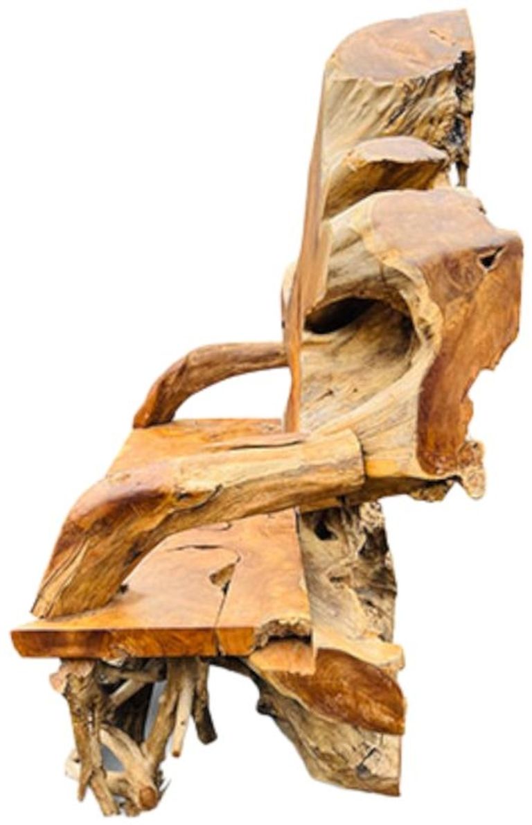 Teak Root Bench - King - with Back