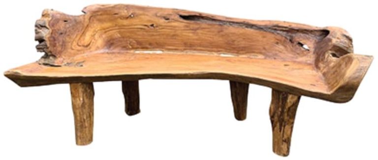 Teak Root Bench - Large - with Back