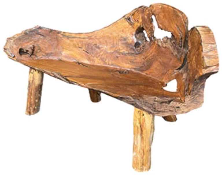 Teak Root Bench - Large - with Back