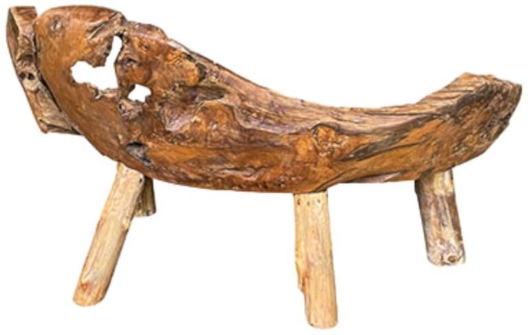 Teak Root Bench - Large - with Back