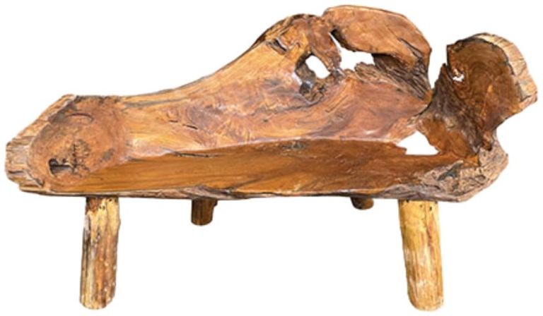 Teak Root Bench - Large - with Back