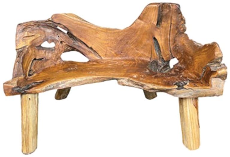 Teak Root Bench - Medium - with Back