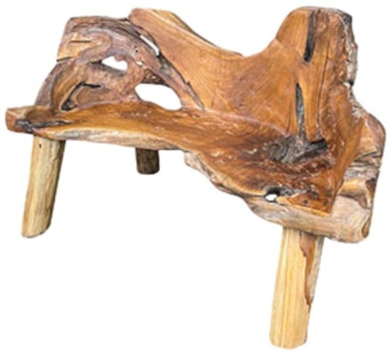 Teak Root Bench - Medium - with Back