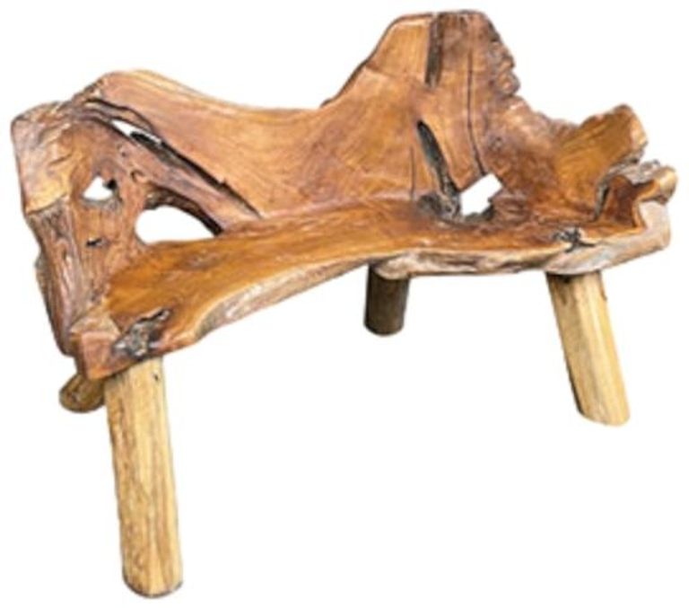 Teak Root Bench - Medium - with Back