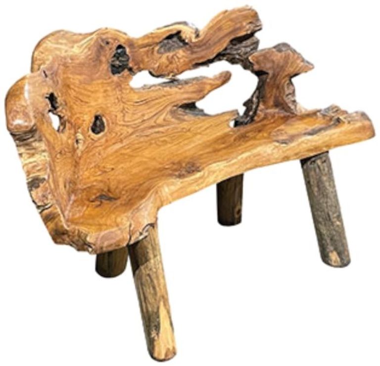 Teak Root Bench - Small - with Back