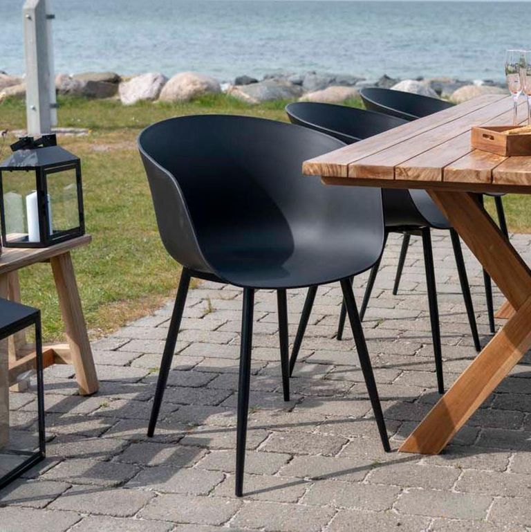 Roda Garden Dining Chair - Set of 2 - Black