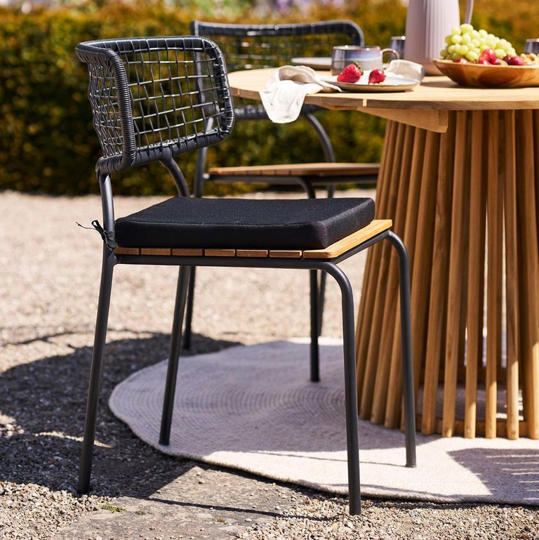 Nashville Dining Chair - Set of 2 - Black Metal