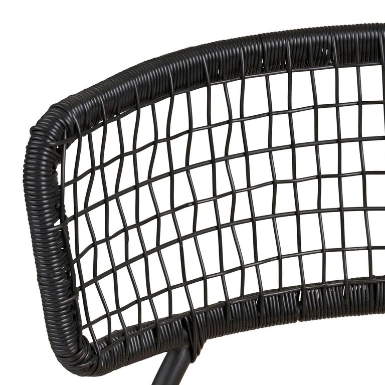 Nashville Dining Chair - Set of 2 - Black Metal